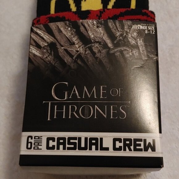 HBO Game of thrones brand new 6 pair Casual Crew socks BNIP - Picture 5 of 9